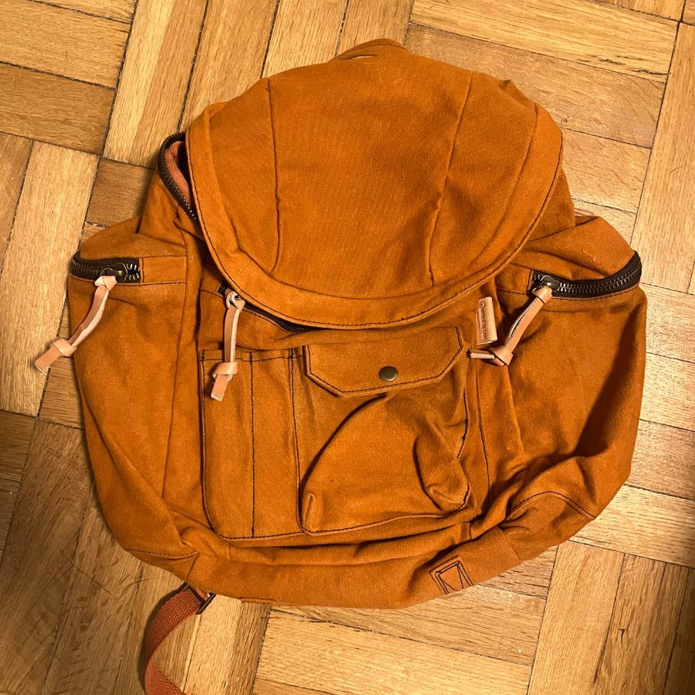 United by Blue Brown Workwear Rucksack Backpack Bag Leather NWT Durable